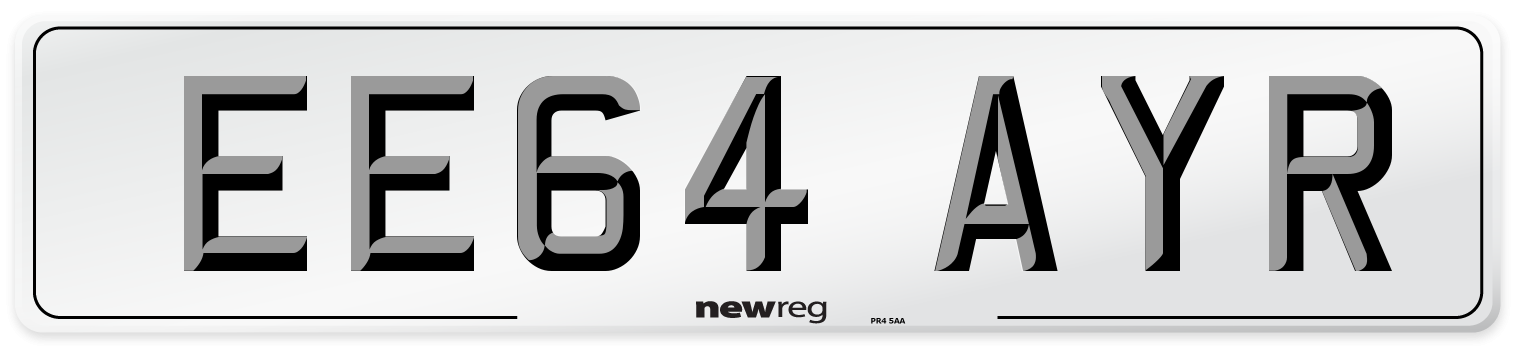 EE64 AYR Number Plate from New Reg